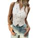 Cross-Border Foreign Trade Elegant Women's Clothing 2025 Summer European And American Short Vest_ecoleips.com