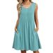 Women's Clothing Spring And Summer New Printed Vest Loose Pocket Dress Female Spot_ecoleips.com