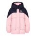 New 90 White Duck Down Winter New Loose Contrasting Color Thickened Coat Color Matching Down Jacket Women_ecoleips.com