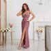 Women's Clothing Sequined Slim Fit Ball Gown Long Spaghetti Strap Party Dress Evening Dress_ecoleips.com