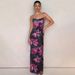 European And American Women's Clothing 2025 Summer New Fashion Printed Sexy U-Neck Slim Fit Color-Block Strap Dress_ecoleips.com