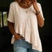 2026 Cross-Border Foreign Trade Best-Selling Women's Round Neck Slimming Cotton-Linen Solid Color Loose Patchwork_ecoleips.com