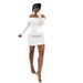 Women's Mesh Off-Shoulder Long Sleeve Dress Set – Sheer Layered Two-Piece With Ruffle Detail (Black/White/Red, S-Xxl)_ecoleips.com