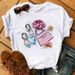 Wholesale Foreign Trade Plus-size High-heeled Shoes, White Cartoon Fashion Retro T-shirt, Women's Round-neck T-shirt_ecoleips.com