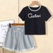 Women's Clothing Short Sleeved Short Top T Shirt Casual Sports Shorts Two Piece Suit For Women_ecoleips.com