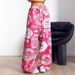 Women's High Waist Loose Casual Trousers 2025 Cross Border European Style Autumn Winter Clothing with Pockets Street Print Hot Girl Fashion_ecoleips.com