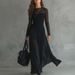 2026 Spring New Women's Clothing European And American Cross-Border Elegant Waist-Cinching French Tulle Long Dress_ecoleips.com