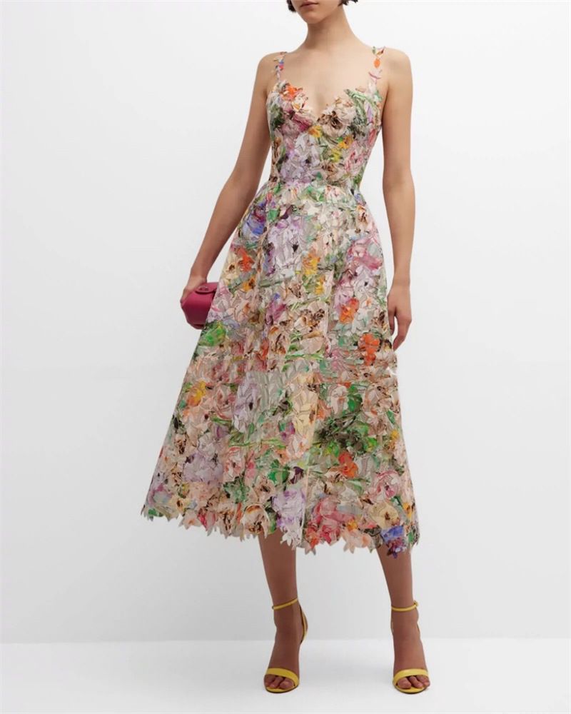 Sexy Embroidered Lace Long Skirt Dress - Sling Design Summer Dress | European & American Niche Fashion_ecoleips.com