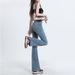 Women's Flared Jeans For Autumn And Winter 2026, New High-waisted Retro Slim-fit Elongated Floor-length Pants_ecoleips.com