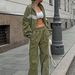 Women's European American Style Casual Color Block Sportswear Set Autumn Winter Commuter Two Piece Outfit_ecoleips.com