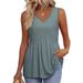 2025 European And American Cross-Border Summer Women's Vest Hot New Printed Wrinkled T-Shirt_ecoleips.com