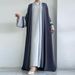 Women's Clothing Women's Muslim Two Piece Set Abaya Cardigan Robe Dubai Long Skirt Middle East Style Modest Abaya Dress_ecoleips.com