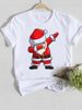 European And American Cross-border Foreign Trade Women's Clothing Christmas-themed Round-neck Printed Short-sleeve_ecoleips.com