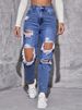 Women's Jeans 2026 New European And American Trend Washed Ripped High-Waisted Straight-Leg Pants_ecoleips.com