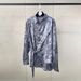 Women's Tie Dye Long Sleeve Shirt Turn down Collar Tie Waist Loose Fit Versatile Fashionable Top New Style_ecoleips.com