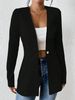 2025 European And American New Korean Fashion Elegant V-neck Single Button Solid Color Long Sleeve Blazer_ecoleips.com