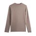 Women's Thickened Slim Fit Long Sleeve T-Shirt Modal Stand Collar Solid Color Versatile Base Shirt for Autumn/Winter Inner Layer_ecoleips.com