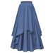 Women's European And American Style Irregular mid Length Skirt with Elastic Waist Trendy Costume for Halloween Hot Selling Foreign Trade_ecoleips.com