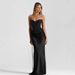 Women's Slimming Herringbone Evening Dress European American Style Solid Color with Flowing Ribbons Long Fishtail Skirt Fashion_ecoleips.com