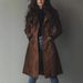 Western-Style Suede Trench Coat For Women – Long Lapel Duster Jacket (Timeless Vintage, All-Season Layering Essential)_ecoleips.com