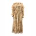 Modest Abaya Dress Elegant Floral Print Long Sleeve Wrap Dress With Waist Tie - Chiffon Maxi Dress For Women_ecoleips.com