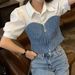 Women's Clothing Design Niche Spring And Summer New French Retro Slim Fit Short Sleeved Top_ecoleips.com
