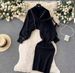 Women's Knit Sweater Dress Set – Oversized Cardigan & Slim Fit Slip Dress (One Size, 7 Colors, Casual Layering Outfit For Fall/Winter)_ecoleips.com