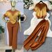Oversized Color-Block Knit Top & High-Waisted Wide-Leg Pants Set - Relaxed Two-Piece Outfit For Spring/Fall_ecoleips.com