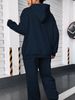 Women's Autumn/Winter Casual Fashion Skull Pattern Printed Thick Fleece Warm Hoodie+Sports Pants Set-709_ecoleips.com