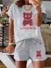 Women’s 2 Piece Outfit Set – Oversized Graphic T-Shirt And Biker Shorts Matching Set, Casual Summer Lounge Tracksuit For Daily Wear-310_ecoleips.com