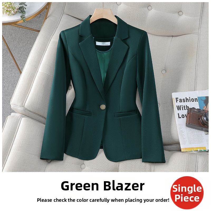 Elegant Petite Women's Blazer Slim Fit Short Jacket Notched Lapel Stretch Polyester Office Casual Wear_ecoleips.com