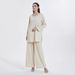 Abaya Dubai Muslim Women's Solid Color Top And Pants Two-Piece Set MSL1750_ecoleips.com