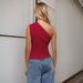 2026ins Hot-Selling Popular Cross-Border Women's Sexy One-Shoulder T-Shirt Spring Summer New Asymmetrical Neck_ecoleips.com