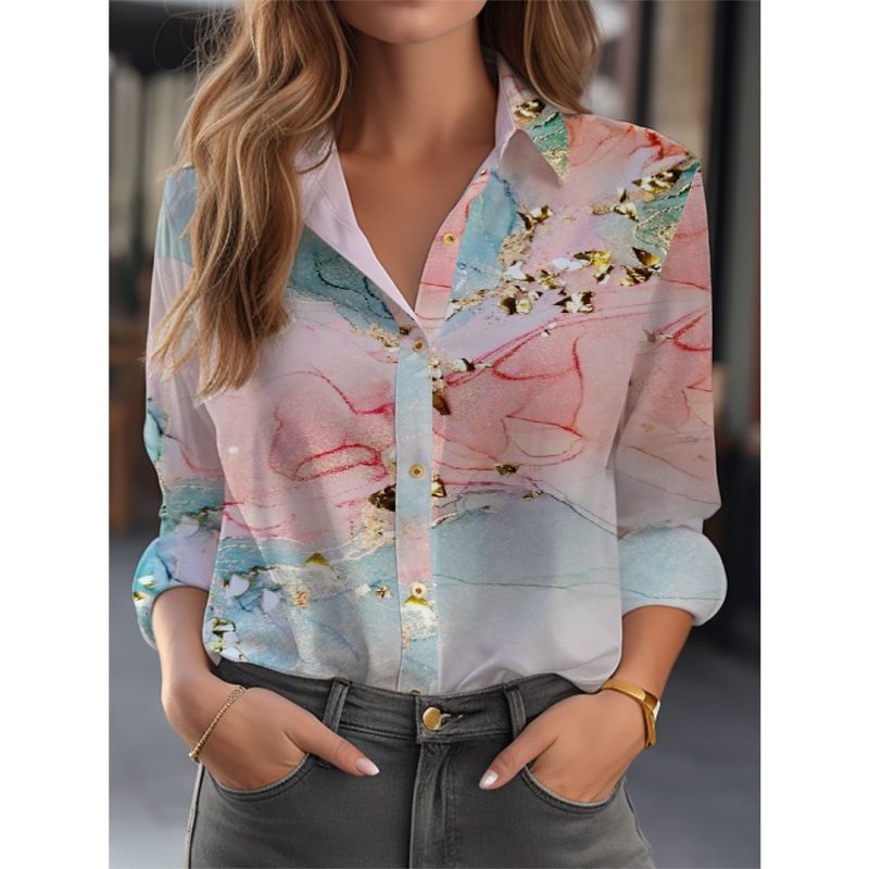 2024 European And American Women's Cardigan With 3D Floral Print, Long Sleeve Shirt, High-End Versatile Top For Women_ecoleips.com