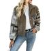 Women's Contrast-Color Button-Up Jacket – Polyester Blend Long Sleeve Coat With Lapel Collar, Elegant Office-to-Casual Blazer (S-XXL)_ecoleips.com