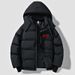 Unisex Retro Puffer Jacket, Oversized Quilted Hooded Coat, Thickened Winter Parka For Men & Women_ecoleips.com