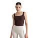 Women's Modal Ribbed Yoga Vest Nude Sports Bra With Wide Shoulder Straps And Breast Pads Beautiful Back Fitness Bra_ecoleips.com