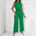 Women's Clothing Holiday Style Shirt And Pants Two Piece Suit_ecoleips.com