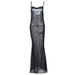 European And American Style Sexy Strap 2024 Spring New Mesh See-through Back Tie Long Dress Wholesale_ecoleips.com