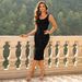 Women's Clothing Solid Color One Line Collar Long High End Temperament Slim Suspender Sequin Evening Dress Bridesmaid Dress_ecoleips.com