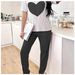 2026 European American Cross-border Wish Foreign Trade Women's New Fashion Heart-pattern Two-piece Long Pants And_ecoleips.com