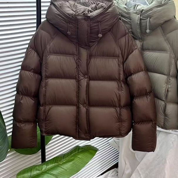 New Winter Puffer Jacket Women's Short Hooded Coat, Oversized Bubble Quilted Outerwear, Thickened Warm Polyester Filling, Casual Streetwear_ecoleips.com