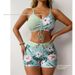 Aria Basics 2026 New European And American Style Women's Two-Piece Boxer Swimsuit, Cross-Border Printed High-Waisted_ecoleips.com