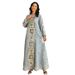Verve AB186 Muslim Sequin Evening Dress Sheer Embroidered Branches Large Robe Arabic Costume_ecoleips.com