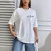 Women's Casual Round Neck Short Sleeve T-Shirt Multi-Color Solid Loose Fashionable Sports Top American Style_ecoleips.com