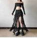 K Light Luxury Style Pure Desire Heavy Industry High-end Birthday Gift Skirt Princess Mesh Long Skirt Irregular Skirt_ecoleips.com