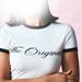 Summer Short Sleeve T-Shirt Women Sexy Hot Girl Y2K Slim Fit round Neck Printed Letter Pattern European And American Cross Border Top_ecoleips.com