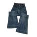 Retro Hong Kong Style Micro Jeans Women, New Spring High-Waisted Double-Buckle Slimming Loose Flare Pants For Petite_ecoleips.com