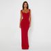 Elegant Sleeveless Bodycon Dress for Women Low-Cut Wrap Neckline Slim Fit Long Dress Elegant Women's Fashion_ecoleips.com