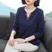 Korean Long-Sleeve T-Shirt For Women, Base Layer, Top, Middle-Aged Mom's Outfit, Youthful Loose T-Shirt Trendy_ecoleips.com